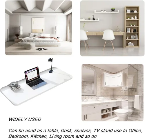 Miniatura 3 de Escritorio plegable para cocina y comedor, escritorio de computadora con estación de trabajo, banco de trabajo flotante para oficina en casa, cuarto