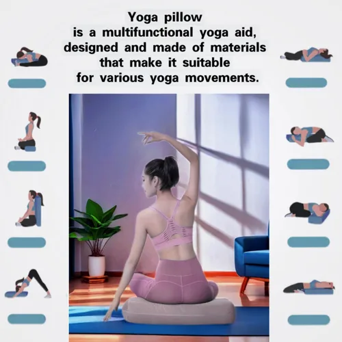 Miniatura 4 de NGT new guide steps Almohada de yoga para meditación y apoyo, 20 x 12 x 6 pulgadas, cojín de yoga rectangular, cuñas de espuma, funda de almohada