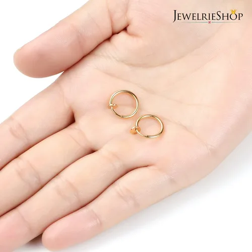 Miniatura 5 de JewelrieShop Retractable Earrings Fake Hoop Fake Nose Ring Non Pierced Earrings Fake Cartilage Piercing Clip On Nose Ring Septum Ring for Women