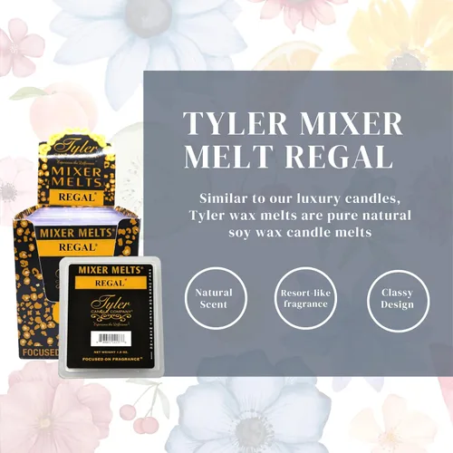 Miniatura 3 de Worldwide Nutrition Paquete: Tyler Candle Company Regal Scent Wax Melts - Mezclador perfumado de cera de soja se derrite con aceites esenciales