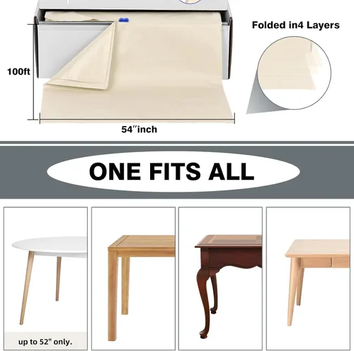 Miniatura 188 de Rollo de plástico para cubierta de mesa color verde manzana, 40 pulgadas x 100 pies, rollo de plástico resistente para cubierta de mesa de banquetes