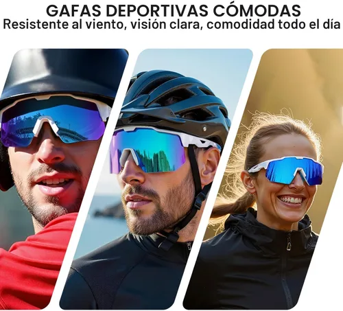 Miniatura 2 de HAAYOT Gafas de sol deportivas polarizadas para hombres y mujeres, jóvenes, béisbol, ciclismo, correr, softbol, ciclismo, 5 lentes