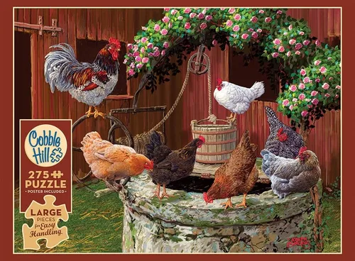 Miniatura 6 de Cobble Hill - Rompecabezas de 275 piezas de fácil manejo - Los pollos están bien, póster de muestra incluido