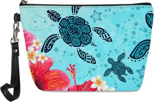 Miniatura 16 de Howilath Novedad Impreso Elegante Bolso Cosmético De Las Mujeres, Perros Animales Perezoso Diseño Floral Niña Trapezoide Cosméticos Bolsa De