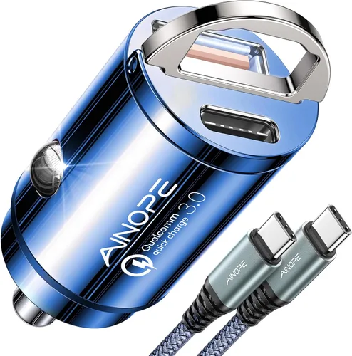 Miniatura 12 de AINOPE 90W para iPhone 17/16/15 Pro Max Cargador de coche USB C Fast Chage, [Mini y Metal] Adaptador de encendedor de cigarrillos invisible