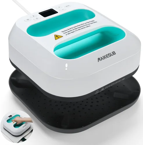 Máquina de Prensa de Calor para Camisetas, Prensa de Calor Portátil 9.6"X9.6", Prensa de Plancha para Sublimación y Máquina de Prensa de Camisetas