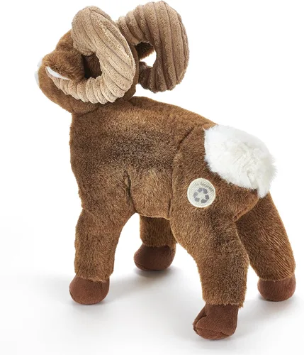 Miniatura 6 de The Petting Zoo Peluche de oveja de cuerno grande, regalos para niños, animales del zoológico Wild Onez, juguete de peluche de oveja, 12 pulgadas