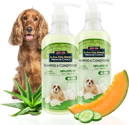 Miniatura 19 de Bright White - Champú y acondicionador natural para perros con aloe vera, juego de champú y acondicionador para perros con pH equilibrado, sin