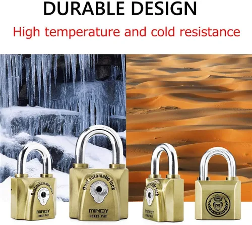 Miniatura 3 de Mindy Candado con llave resistente al agua de 2.362 in con 4 llaves
