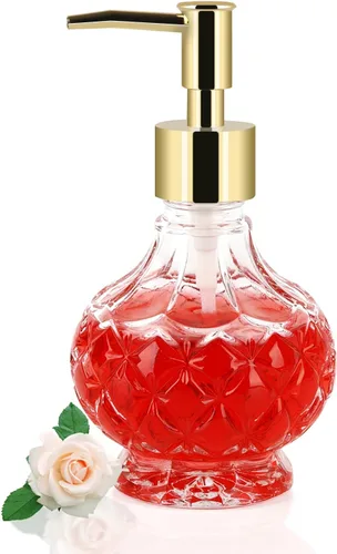 Miniatura 7 de Dispensador de jabón de manos de vidrio para baño con bomba a prueba de óxido para jabón de platos de cocina, jabón de manos, aceite esencial