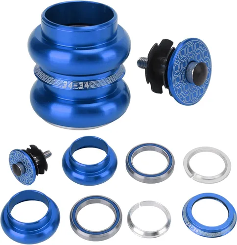 Tefola Auriculares de bicicleta de montaña, 1.339 in Auriculares de bicicleta de doble rodamiento para bicicleta delantera de bicicleta para Azul
