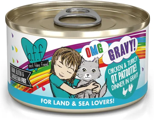 Miniatura 28 de Weruva B.F.F. OMG - Best Feline Friend Oh My Gravy!, Chicken Cloud 9 con pollo en salsa, lata de 2.8 onzas (paquete de 12)