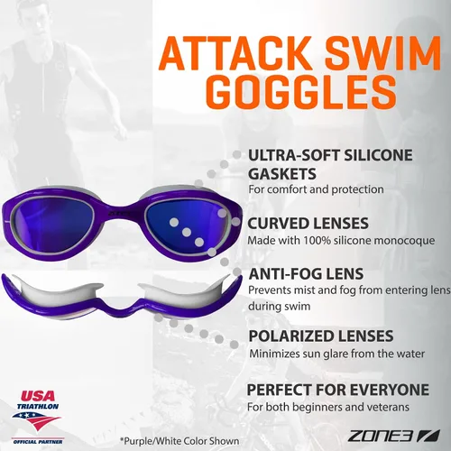 Miniatura 2 de ZONE3 Gafas de natación Attack