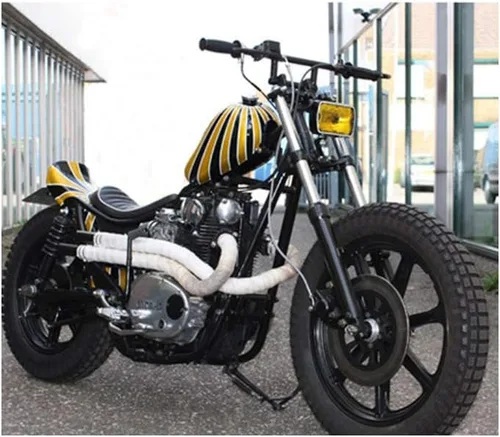 Miniatura 7 de AnXin - Manillar de motocicleta de 7/8 pulgadas, estilo Cafe Racer Box Window Attack, 22 mm, universal para Cruiser Bobber, aplicación