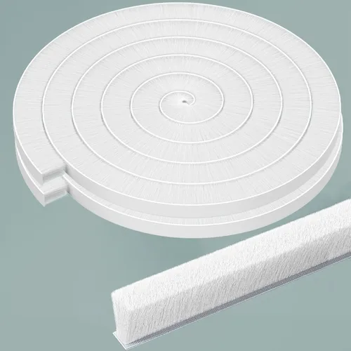 Miniatura 12 de Sello de cepillo de puerta de 33 pies, burlete de fieltro para puertas, burlete para ventanas de gabinete, bloqueador de corrientes de aire Blanco