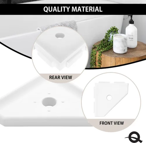 Miniatura 2 de Questech Jabonera de ducha de 5 pulgadas para ducha interior, con tapa para nueva construcción, organizador de baño para paredes de azulejos