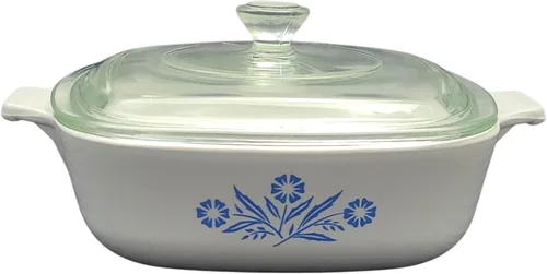 Vintage Corning Ware - Cornflower/Corn Flower - Cazuela de 1 cuarto con tapa P-1-B