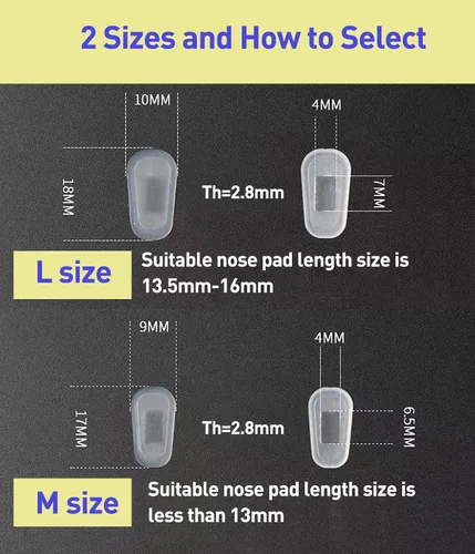 Miniatura 3 de Fundas de almohadilla de nariz para lentes, almohadilla de silicona antideslizante para lentes, fundas protectoras para gafas almohadillas