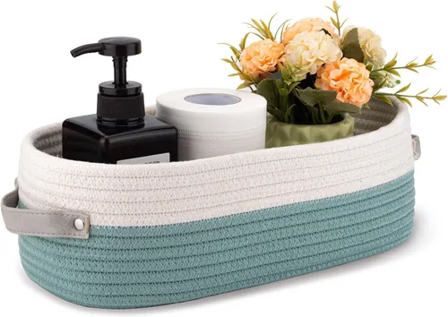 Miniatura 13 de Cesta para Inodoro, Cesta de Almacenamiento Tejida para la Parte Superior del Tanque del Inodoro, Decoración del Hogar Estilo Granja, Cestas