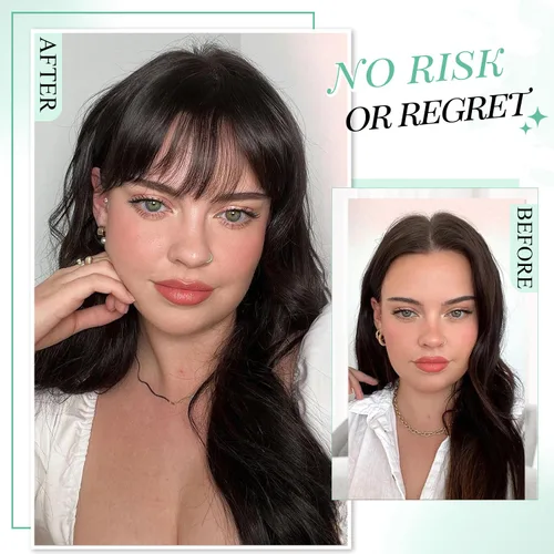 Miniatura 5 de Flequillo con Clip, Flequillo de Cabello con Clip, Flequillo Falso, Flequillo con Clip, Flequillo con Clip de Cabello Humano Real, Postizos Ombre