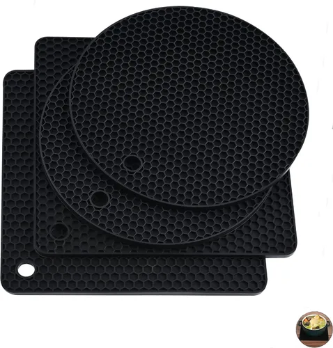 Salvamanteles de silicona para platos calientes, alfombrillas resistentes al calor, soportes de silicona para ollas de silicona, almohadillas