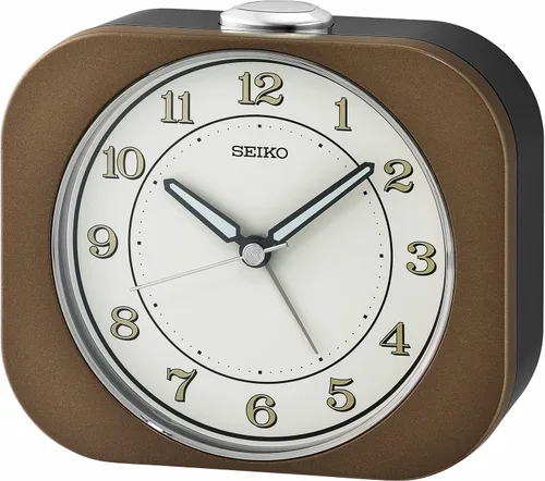Miniatura 5 de SEIKO Kyoda - Reloj despertador para dormitorio, color negro metálico