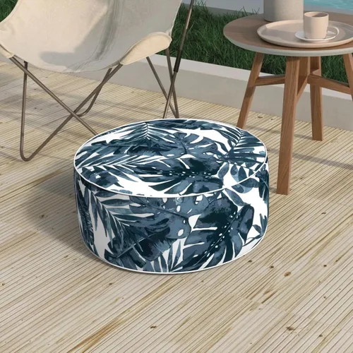 Miniatura 37 de Taburete inflable para exteriores de 31 pulgadas de diámetro x 14 pulgadas de alto, taburete portátil para todo tipo de clima, taburete de muebles