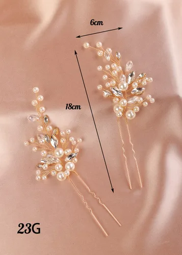 Miniatura 4 de Perlas nupciales de cristal, accesorios para el cabello de boda, accesorios para el cabello de lágrima de cristal con diamantes de imitación