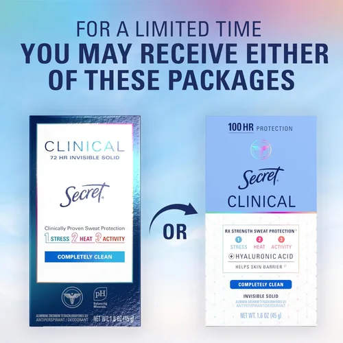 Miniatura 9 de Secret Clinical Strength Antiperspirant Deodorant para mujeres, 3X Protección contra el estrés, 72 horas de protección contra el sudor y el olor