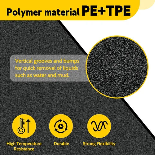 Miniatura 2 de 2 aletas de fango de polímero resistente de 24 x 30 pulgadas, color negro, protector universal contra salpicaduras para semirremolques, tractores