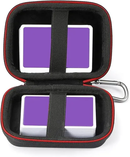 RAIACE Estuche de transporte duro para juegos de cartas, bolsa de almacenamiento protectora. (No incluye tarjetas) - Negro