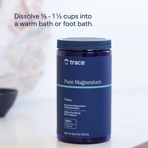 Miniatura 4 de Trace Minerals Copos de magnesio – Copos de baño de magnesio para un remojo calmante – Piel suave – Apoyo para dormir – Calma los músculos cansados