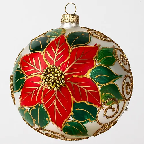 Miniatura 20 de Adorno navideño de capilla azul con soporte, bola de vidrio soplado polaco pintada a mano, bola extra grande de 8 pulgadas/200mm, adorno de fe eterna