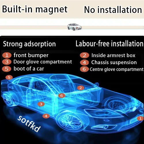 Miniatura 2 de Paquete de 2 rastreadores GPS para vehículos, dispositivo de seguimiento de automóvil oculto, dispositivo rastreador para vehículos, rastreador