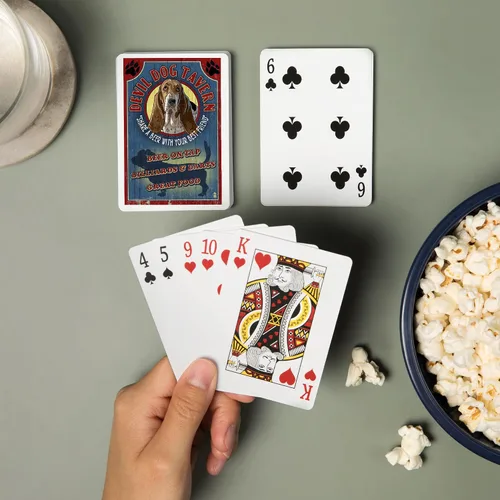 Miniatura 2 de Lantern Press Cartel vintage de Devil Dog Tavern, Basset Hound (52 cartas de juego, baraja de cartas de tamaño póquer con comodines)