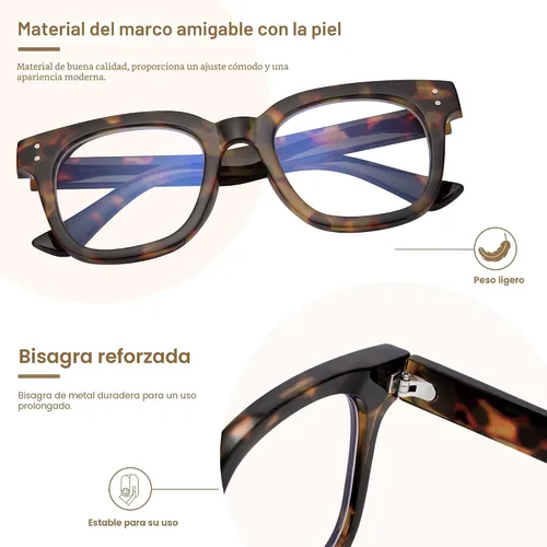 Miniatura 5 de Madison Avenue - Lentes con filtro de luz azul, de gran tamaño, a la moda, lentes para mujer, antifatiga ocular y protección ultravioleta