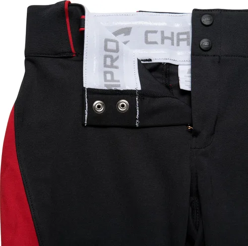 Miniatura 6 de CHAMPRO Surge - Pantalón tradicional de sóftbol de tiro bajo con ribetes trenzados de color en contraste