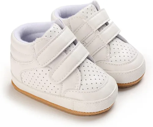 Miniatura 3 de E-FAK Zapatos de bebé para niños y niñas, zapatillas para bebés, suela de goma antideslizante, zapatos de cuna para primeros pasos de niños pequeños