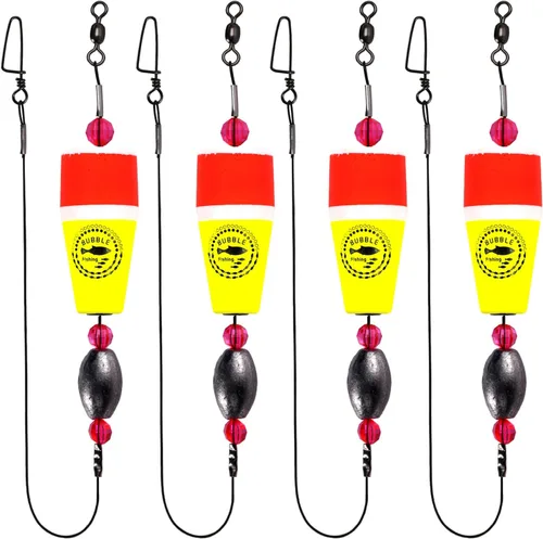 Miniatura 10 de Flotadores de Pesca Aparejos Corchos Saltarines para Agua Salada Sonajero con Peso Bobbers Aparejos de Pesca