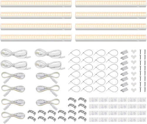 Barrina Luces de cultivo T5, tira de luz de cultivo para plantas de interior, luces de plantas de 1 pie para cultivo en interiores, luz LED de