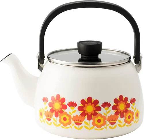 Miniatura 14 de Fuji - Patrón de reimpresión esmaltado de los años 70, Showa Retro, esmalte, olla con una sola mano, bandeja para leche, 5.5 pulgadas (5.5 in)