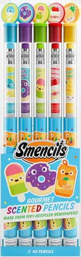 Miniatura 17 de Lápices de Halloween Smencils – Lápices perfumados gourmet patentados HB #2, 5 unidades, regalos para niños, suministros escolares, recompensas