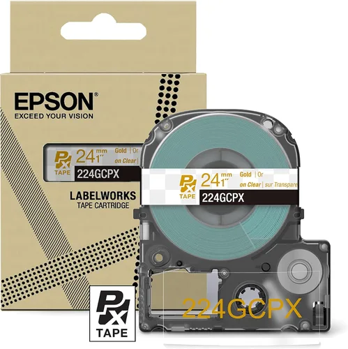 Miniatura 14 de Epson LABELWORKS 224BMBEPX Cartucho de Cinta de PET (Poliéster) Genuino - Negro sobre Beige Mate Cinta de Etiquetadora para Manualidades