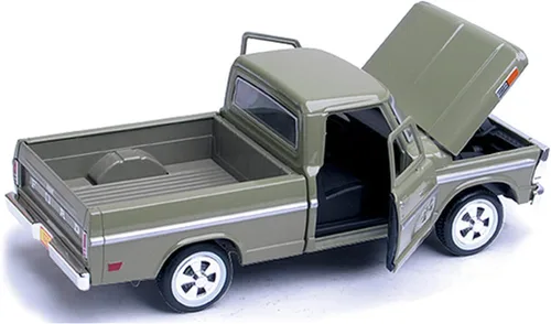 Miniatura 3 de Motor Max 1969 Ford F-100 Pickup, color verde - Motormax Premium American 79315-1/24 escala modelo auto fundido a presión