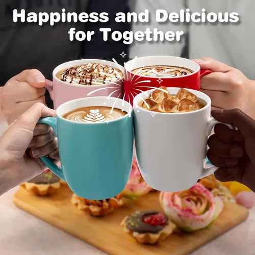 Miniatura 6 de Urbanstrive Taza de café grande de 16 onzas con asa, taza de té, taza de café novedosa para hombres y mujeres, trabajo de oficina, color azul