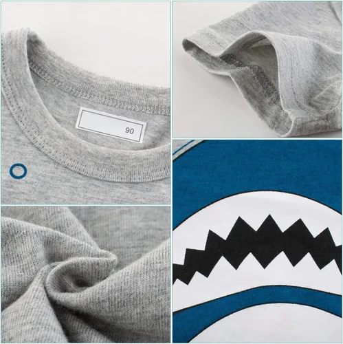 Miniatura 5 de Paquete de 4 camisetas de algodón de manga corta con cuello redondo para niños de 2 a 7 años