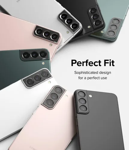 Miniatura 3 de Ringke Estilo de cámara compatible con Samsung Galaxy S22 / S22 Plus 5G, protector de lente de cámara con marco de aluminio, adhesivo protector