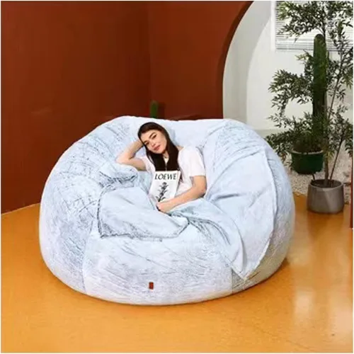 Miniatura 7 de NAZARR Puf para adultos (sin relleno), silla de puf gigante, sillas de puf grandes, funda para silla puff grande, silla puff para adultos de 5 pies