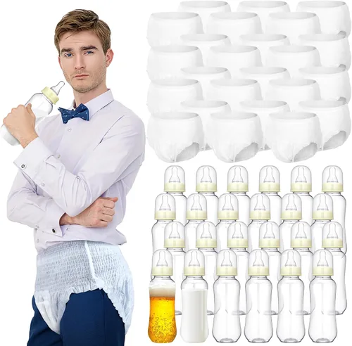Miniatura 12 de Hushee 6 Sets de Juegos Divertidos de Botellas de Plástico para Baby Shower, Juegos Para Biberones de Plástico, Pañales Desechables, Regalos