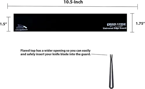 Miniatura 2 de Ergo Chef Protector Universal de Borde de Hoja de Cuchillo de 10.5 Pulgadas x 1.5 Pulgadas para Cuchillos de hasta 10" de Hoja, Plástico ABS Negro
